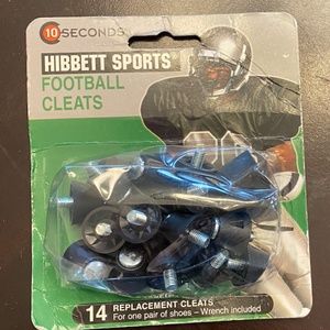 10 Seconds Football cleats 1/2" Black Steel Tip-